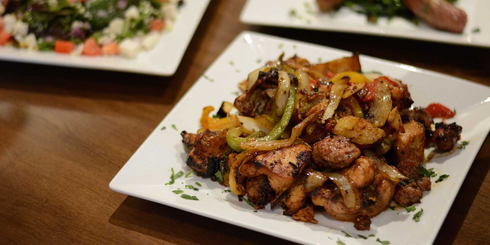 Delicious Chicken Scarpariello, bone-in chicken, Italian sausage, peppers, onions, potatoes